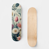Entdecken Sie das Atemberaubende botanische Muster Skateboard (Vorderseite)