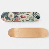 Entdecken Sie das Atemberaubende botanische Muster Skateboard (Horizontal)