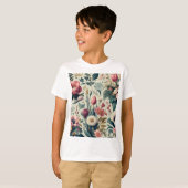 Entdecken Sie das Atemberaubende botanische Muster T-Shirt (Vorne ganz)