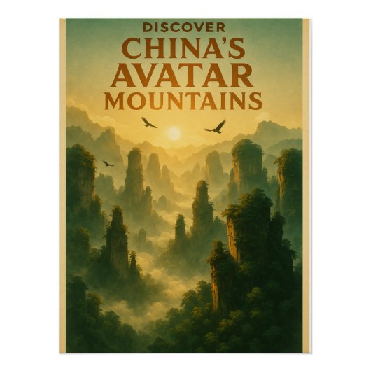 Entdecken Sie das Avatar-Gebirge der China Poster (Vorderseite)