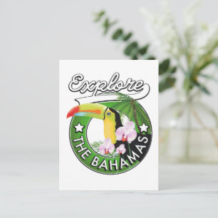 Entdecken Sie das Bahamas-Logo Postkarte