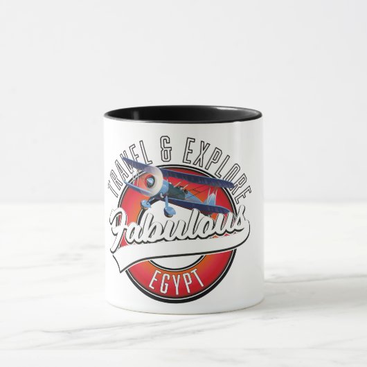 Entdecken Sie das fabelhafte ägyptische Logo. Tasse (Zentrum)