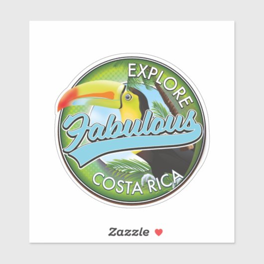 Entdecken Sie das fabelhafte Costa rica Logo Aufkleber (Blatt)