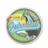 Entdecken Sie das fabelhafte Costa rica Logo Aufkleber (Vorderseite)