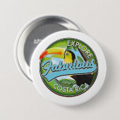 Entdecken Sie das fabelhafte Costa rica Logo Button (Vorne & Hinten)