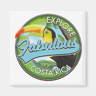Entdecken Sie das fabelhafte Costa rica Logo Magnet
