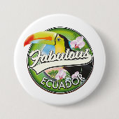 Entdecken Sie das fabelhafte Ecuador Logo Button (Vorderseite)