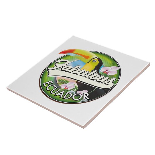 Entdecken Sie das fabelhafte Ecuador Logo Magnet Fliese (Seite)