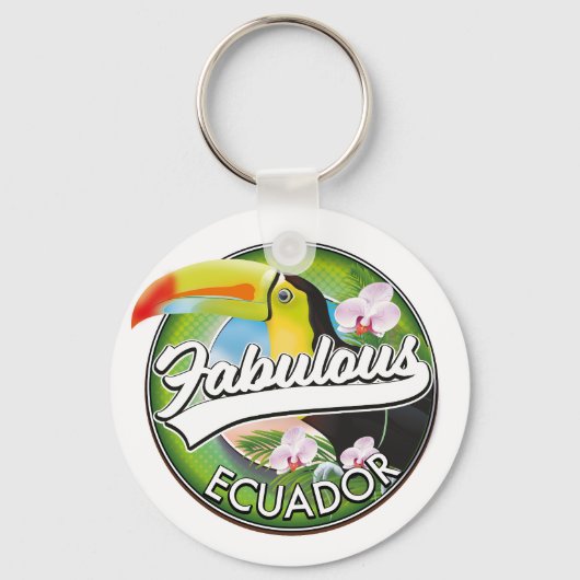 Entdecken Sie das fabelhafte Ecuador Logo Schlüsselanhänger (Vorderseite)