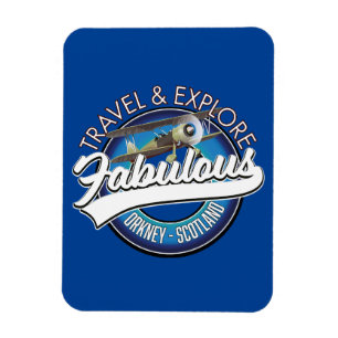 Entdecken Sie das fabelhafte Orkney Scotlands Logo Magnet