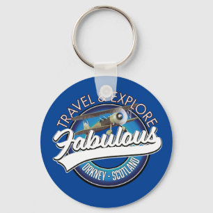 Entdecken Sie das fabelhafte Orkney Scotlands Logo Schlüsselanhänger