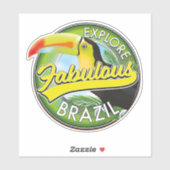 Entdecken Sie das fabulous Brazil Logo Aufkleber (Blatt)