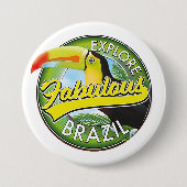 Entdecken Sie das fabulous Brazil Logo Button (Vorderseite)