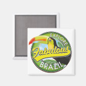 Entdecken Sie das fabulous Brazil Logo Magnet (Vorderseite/Rückseite)
