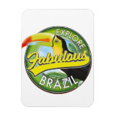 Entdecken Sie das fabulous Brazil Logo Magnet (Vertikal)