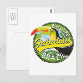 Entdecken Sie das fabulous Brazil Logo Postkarte (Vorne/Hinten)