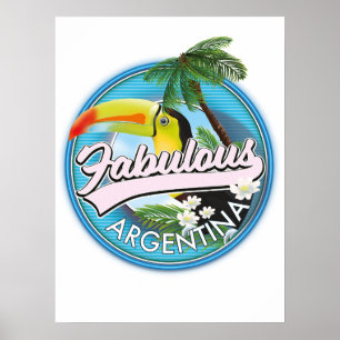 Entdecken Sie das fantastische Argentinien Logo Po Poster
