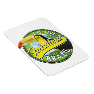 Entdecken Sie das fantastische Brasilien-Logo Magnet