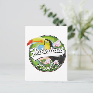 Entdecken Sie das fantastische Ecuador-Logo Postkarte