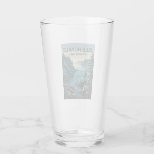 Entdecken Sie das Fernparadies der Isle Royale Mic Glas (Rückseite)