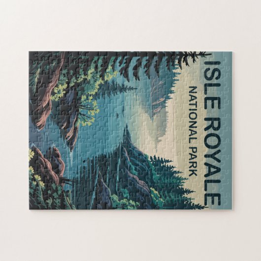 Entdecken Sie das Fernparadies der Isle Royale Mic Puzzle (Horizontal)