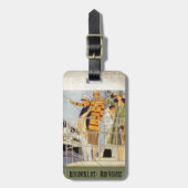 Entdecken Sie das Leben:  Gute Reise Gepäckanhänger (Vorderseite vertikal)