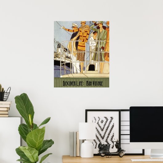 Entdecken Sie das Leben: Gute Reise Poster (Heimbüro)