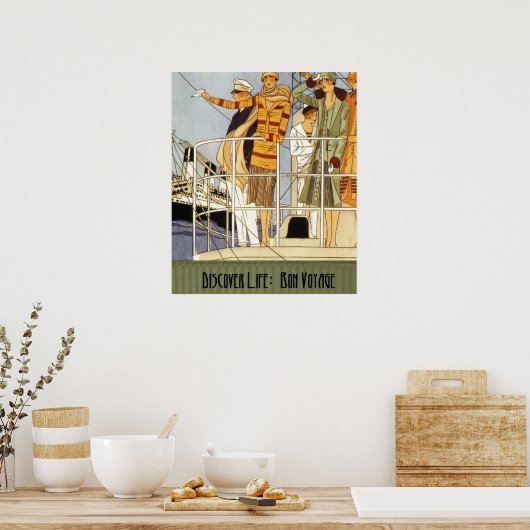 Entdecken Sie das Leben: Gute Reise Poster (Küche)