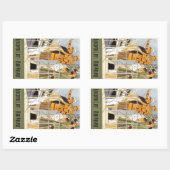 Entdecken Sie das Leben: Gute Reise Rechteckiger Aufkleber (Blatt)