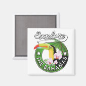 Entdecken Sie das Logo der Bahamas Magnet (Vorderseite/Rückseite)