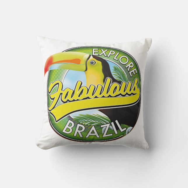 Entdecken Sie das Logo-Magnet Fabulous Brazil Kissen (Vorderseite)