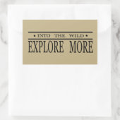 Entdecken Sie das Outdoor-Wanderlogo für Wanderer Rechteckiger Aufkleber (Tasche)