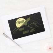 Entdecken Sie das Outdoor-Wanderlogo für Wanderer Rechteckiger Aufkleber (Umschlag)