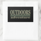 Entdecken Sie das Outdoor-Wanderlogo für Wanderer Rechteckiger Aufkleber (Tasche)