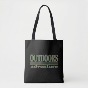 Entdecken Sie das Outdoor-Wanderlogo für Wanderer Tasche
