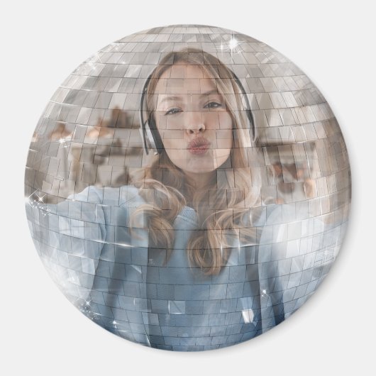 Entdecken Sie das Personalisierte Diskothek Ball Magnet (Vorne)