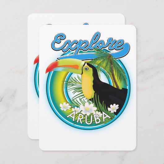 Entdecken Sie das Reiselogo von Aruba (Vorne/Hinten)