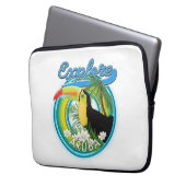 Entdecken Sie das Reiselogo von Aruba Laptopschutzhülle (Vorderseite Links)