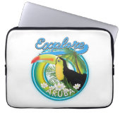 Entdecken Sie das Reiselogo von Aruba Laptopschutzhülle (Vorderseite)