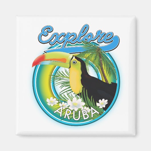 Entdecken Sie das Reiselogo von Aruba Magnet (Vorne)