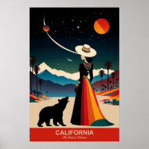 Entdecken Sie das Reiz Kaliforniens Reiseplakat