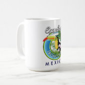 Entdecken Sie das Retro-Logo von Troncones Mexico Kaffeetasse (Vorderseite Links)