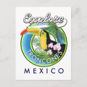 Entdecken Sie das Retro-Logo von Troncones Mexico Postkarte (Vorderseite)