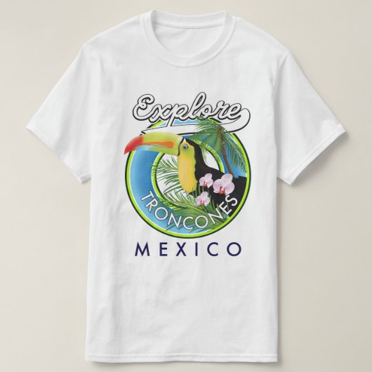 Entdecken Sie das Retro-Logo von Troncones Mexico T-Shirt (Design vorne)