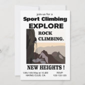 Entdecken Sie das Rock Climbing mit neuen Höhen Einladung (Vorderseite)