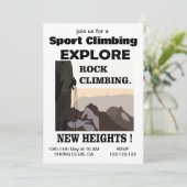 Entdecken Sie das Rock Climbing mit neuen Höhen Einladung (Stehend Vorderseite)
