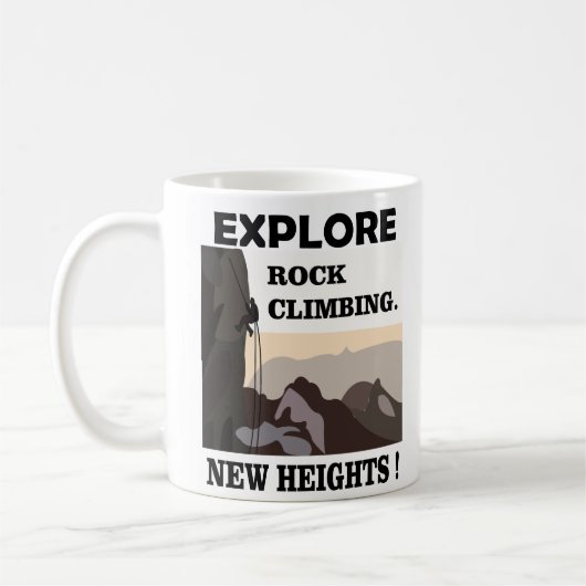 Entdecken Sie das Rock Climbing mit neuen Höhen Kaffeetasse (Links)