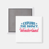 Entdecken Sie das Snowy Wonderland Magnet (Vorderseite/Rückseite)