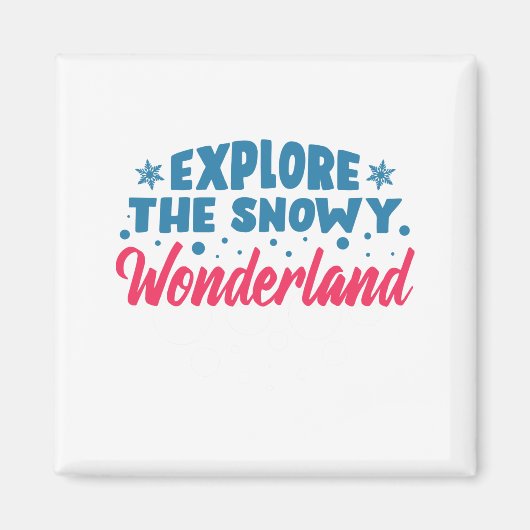 Entdecken Sie das Snowy Wonderland Magnet (Vorne)