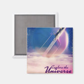 Entdecken Sie das Universe Vintag Space Poster Magnet (Vorderseite/Rückseite)